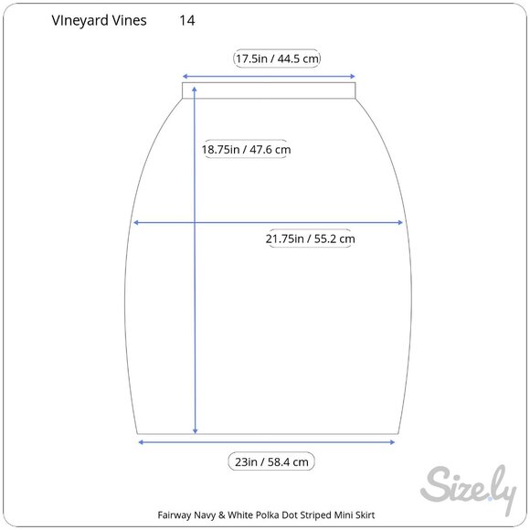 Vineyard Vines Fairway Navy & White Polka Dot Striped Mini Skirt 14 - Picture 8 of 8